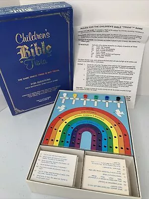 Children's Bible Trivia Board Game Vintage 1984 Cadaco 2100 Questions Ages 6 Up • $26