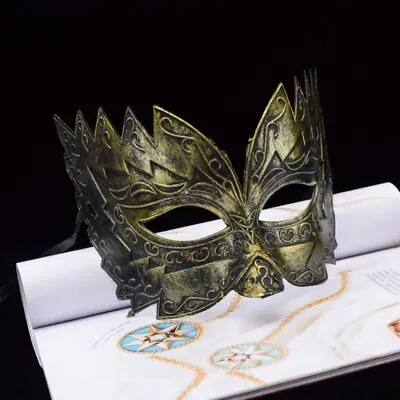 Vintage Masquerade Mask Men Phantom Opera Eyemask New Roman Soldier Mask • £4.01