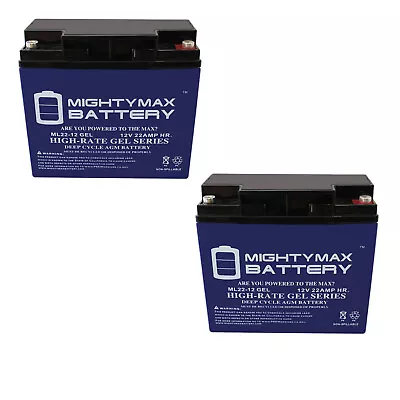 Mighty Max 12V 22AH GEL Battery Replacement For PowerStar UB12220 40696 - 2 Pack • $109.99