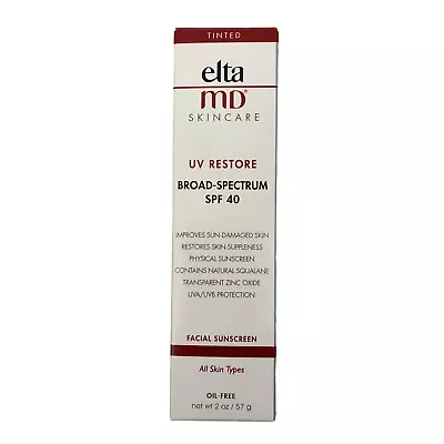 Elta MD UV Restore Broad Spectrum SPF40 Tinted 57g 2oz - New In Box - Exp 8/2025 • $37.88