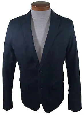 Men's HUGO BOSS Dark / Navy Blue Cotton + Jacket Blazer 40R 40 Regular NWT NEW • $98.76