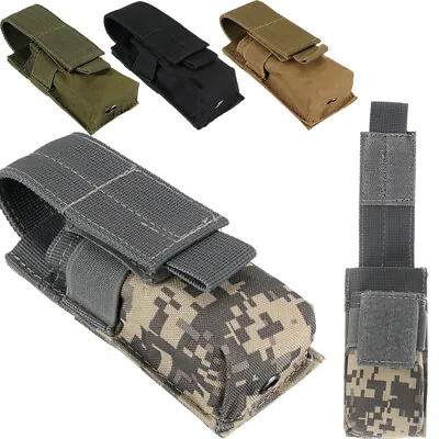Nylon Tactical Molle Flashlight Pouch Small Molle Pouches Multi Tool Bag Utility • $7.29