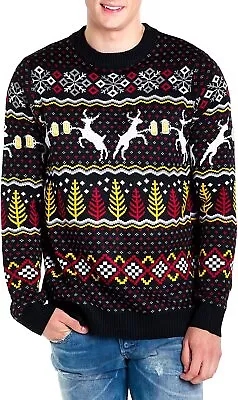 $213.82 • Buy Tipsy Elves Fun Classic Ugly Christmas Sweaters For Men Featuring Winter Pattern