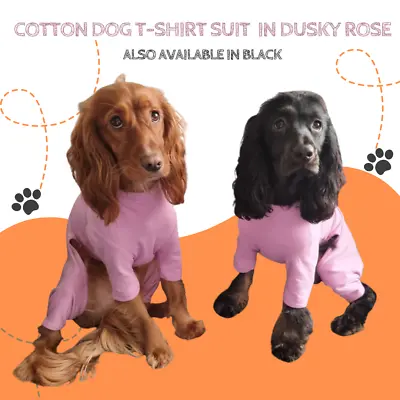 £24.95 • Buy Cotton Dog T-shirt Suit By Equafleece® In Dusky Rose Or Black