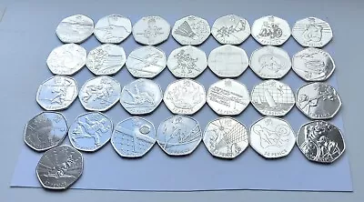 VGC London 2012 Olympic 50p Coins Full Set Of 29 All 2011 C1 • £64.99