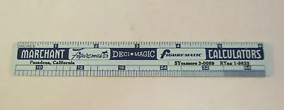 1957 Marchant Calculators 6  Ruler Figuremaster Deci Magic Figure Matic • $13.22