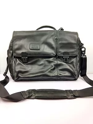 TUMI Alpha Nappa Leather Flap Expandable Briefcase 96169DH • $99.99