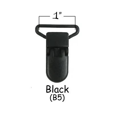 KAM Plastic Pacifier Suspender Toy Holder Mitten Alligators Clips - Black • $8.90