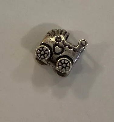 Pandora S925 ALE Charm BABY PRAM BABY CARRIAGE - Genuine  Retired • £18.95