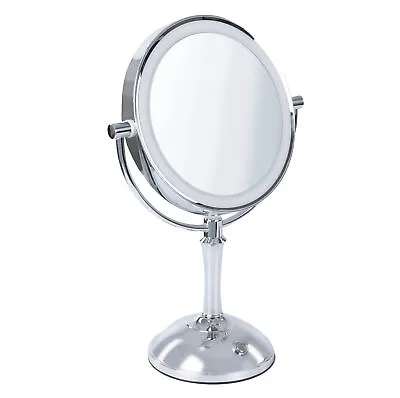 MonMed Lighted Makeup Mirror - Standing 1x And 10x Magnifying Mirror • $46.64