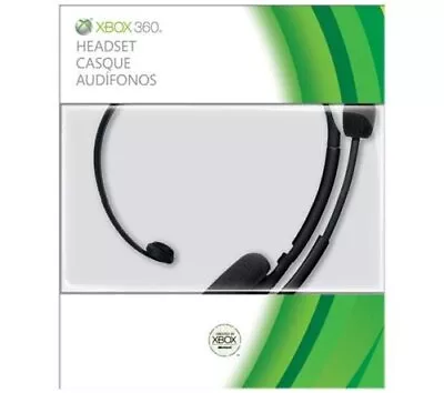 MICROSOFT Xbox 360 Wired Headset  Black New • £5.49