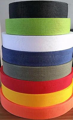 30mm Polypropylene Webbing Strapping Bag Weave Lead Tape Handle Belts 1-5 Meters • £4.15