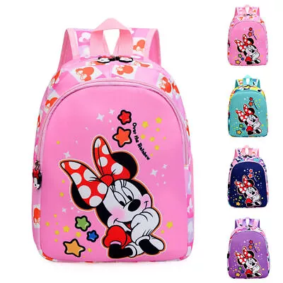 Minnie Mouse Backpack Girls Kids School Bag Bookbag Lightweight Travel Rucksack • £11.59