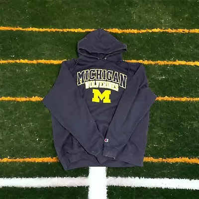 Michigan Wolverines Champion Sweatshirt Hoodie Mens XL Extra Large Eco Fleece • $7