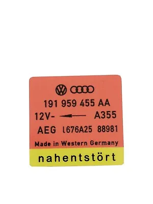 £4.80 • Buy Vw Audi Engine Radiator Fan Sticker Quattro B2 Mk2 Gti Golf 16v 191 959 455 Aa