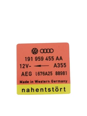 £4.80 • Buy Vw Audi Engine Radiator Fan Sticker Quattro B2 Mk2 Gti Golf 16v 191 959 455 Aa