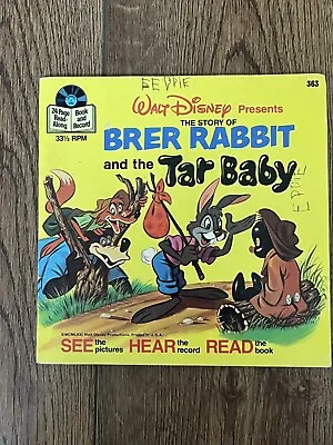 $23.99 • Buy Brer Rabbit And The Tar Baby 1977 Walt Disney Story Book & Record SEE HEAR READ