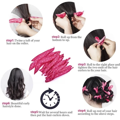 $18.17 • Buy 20pcs For Women DIY Soft Foam Hair Roller Set Reusable Curler Pad Portable Home