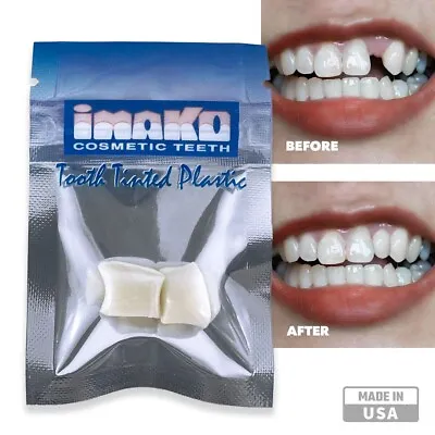 Imako® Tooth Tinted Plastic - Temporary Tooth - Fix Chipped Teeth Gaps In Teeth • $9.99