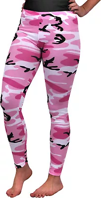 Womens Camo Leggings Stretchy Body Full Shaper Army Spandex Thin Workout Pants • $16.99