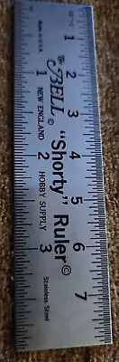 The Bell Shorty Vintage 4  Stainless Steel Ruler 1/32 Grad USA 🇺🇸 NOS  • $5