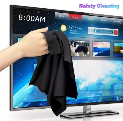 Oversized Microfiber Cleaning Cloth 20  X 20  For TV Screens Lens Phone (White) • $4.99