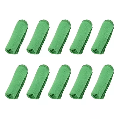 10pcs Car Green Microfiber Towels Cleaning Care Soft Duster Cloth Tool Accessory • $13.72