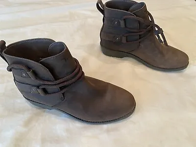 Teva De La Vina Dos Shorty Ankle Boots  Brown Leather  New W/o Box 7 1/2 Med • $30