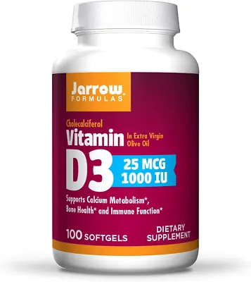 Jarrow Formulas Vitamin D3 1000 IU 100 Softgels  • £23.99
