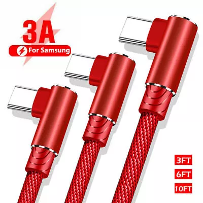 $8.85 • Buy USB A 90° To USB Type-C 90° Fast Charge QC3.0 Phone Charger Data Charging Cable