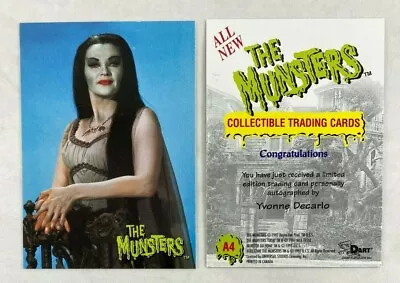 THE MUNSTERS Series 2 Dart 1997 UNSIGNED AUTOGRAPH CARD #A4 YVONNE DECARLO • $29.50