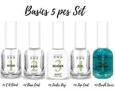 SNS Basics -#1 E A Bond#2 Base Coat #3 Sealer Dry #4Top Coat # 5 Brush Saver • $40.04