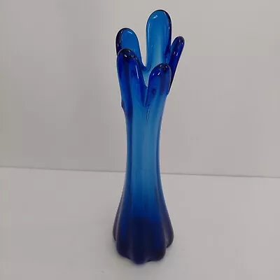 Vintage And Rare Art Glass Cobalt Blue Finger Vase • $30