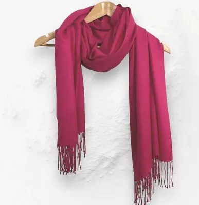 Enzo Mantovani Wool Cashmere Blend Fuchsia Pink Scarf • $15.98