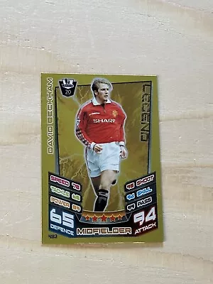 Match Attax 2012/13 12/13 David Beckham Gold Legend  No 482 • £5.95