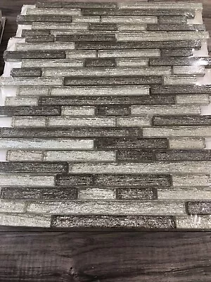 5x Sheets Luxe Interlocking 8mm GlassTile Kitchen Backsplash Mosaic Art  Decor • $149.99