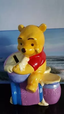 Winnie The Pooh  Bank Pooh Sitting On Hunny Munny Pot • $18.99
