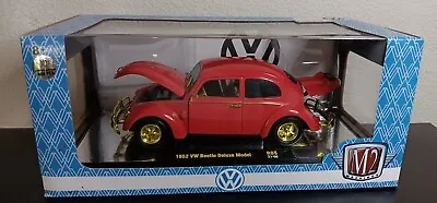 M2 Machines 1/24 1952 RED VW Beetle Deluxe Model Limited To 1 Of 500 Chase • $4.25