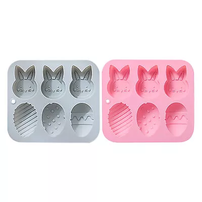 Easter Bunny Chocolates Mold 6 Grids Baking Molds For Candy Cartoon Rabbit Mold • $8.91