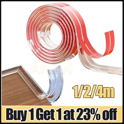 4M Table Edge Corner Protector Strip Adhesive Baby Safty Proof Glass Furniture • £2.98