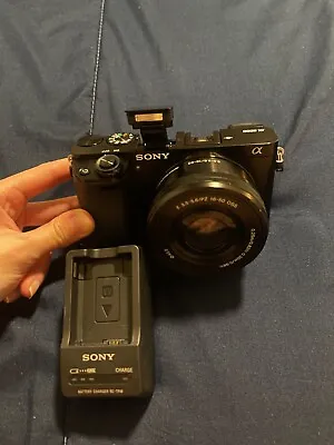 Sony A6000 24.3 MP Mirrorless Digital SLR Camera - Black • $400
