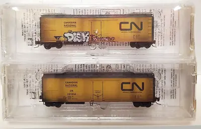 Z Scale Canadian National 51' Rivet Side Mechanical Reefer 2-Car Set MTL54844020 • $64.90