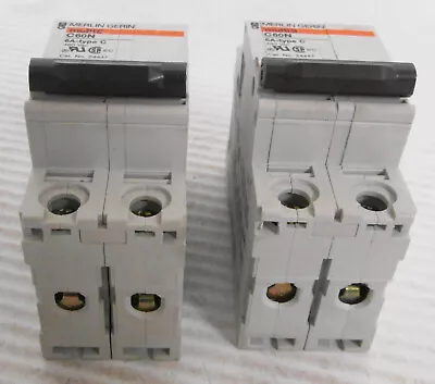 Merlin Gerin 24447 C60N Type C Circuit Breaker 6A 480VAC (Lot Of 2) • $25.42