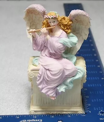 Seraphim Classics THE MUSIC BOX DANCER Angel Playing Flute Music Box • $20.30