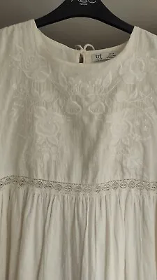 £15 • Buy Gorgeous Zara Dress Mini Embroidered Lace Tassel Detail Boho Wedding Summer M Vg