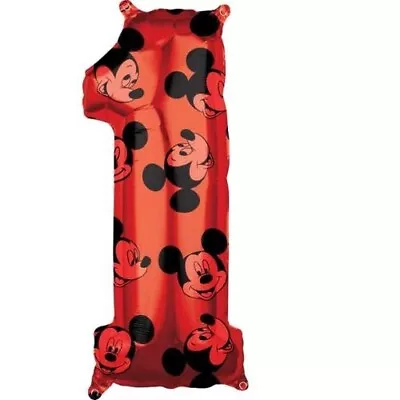 1st Birthday Mickey Mouse 26'' Anagram Balloon Party Decorations Number 1 • $9.99