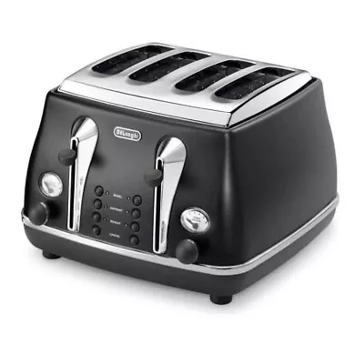 DeLonghi CTO4003.BK  Icona 4 Slice Toaster -Black Brand • $159.99