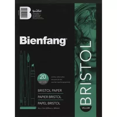 Speedball Bienfang Bristol Board Vellum Paper Pad 9 X12  20 Sheets • $15.39