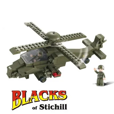 £14.99 • Buy Sluban Army Attack Helicopter 199 Piece Bricks Construction Building Set