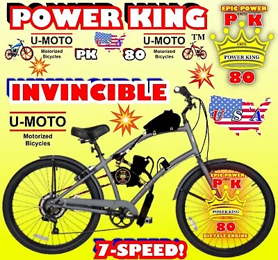 66cc/80cc 2-STROKE MOTORIZED BIKE KIT AND 26” CRUISER BIKE DIY Full Set BICYCLE • $389.99